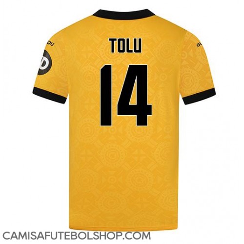 Camisa de time de futebol Wolves Tolu Arokodare #14 Replicas 1º Equipamento 2025-26 Manga Curta